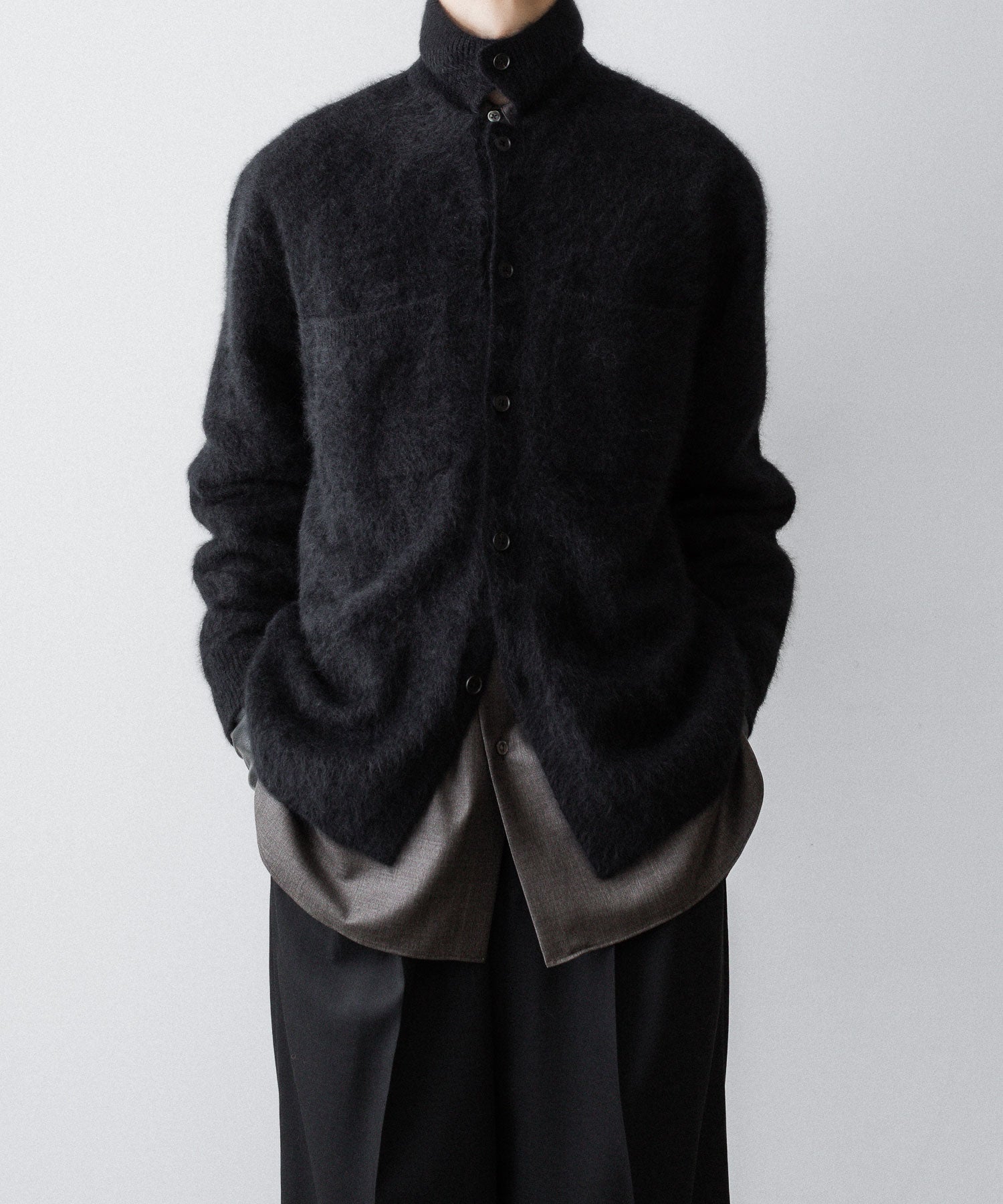 ssstein(シュタイン)のRACOON KNIT SHIRT - BLACKの公式通販サイトsession福岡セレクトショップ