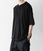 画像をギャラリービューアに読み込む, INTÉRIM - インテリムのEXTRA FINE MERINO WOOL JERSEY HENRY OVER S/S TEEのBLACK公式通販サイトsession福岡セレクトショップ
