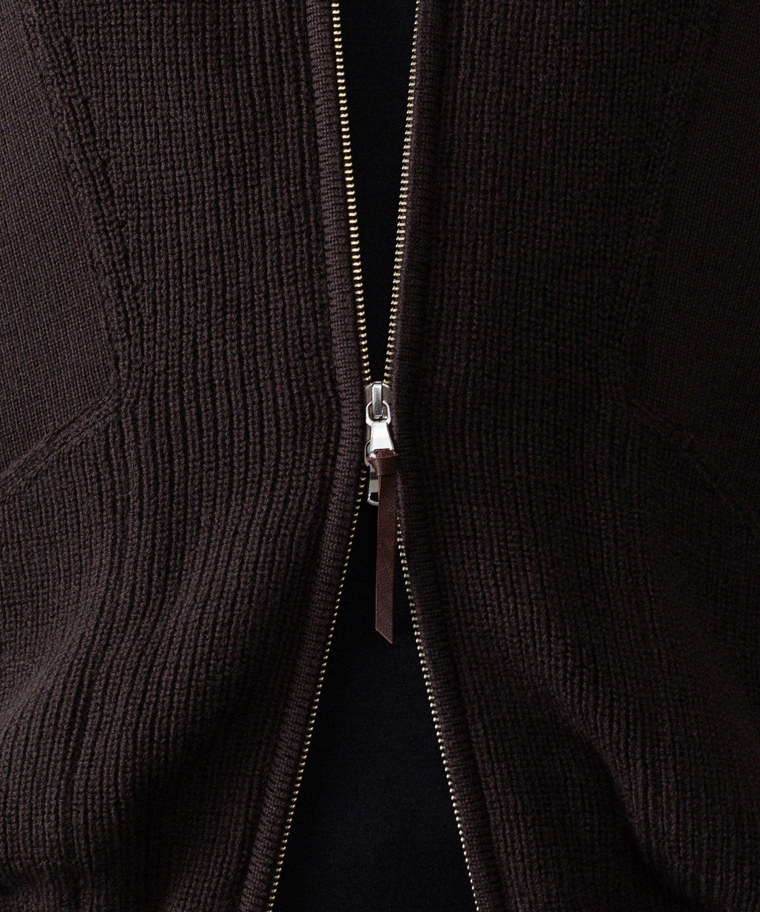 ANTHEM A アンセムエー BULKY WOOL KNIT ZIP BLOUSONのBROWN 公式通販サイトsession福岡セレクトショップ