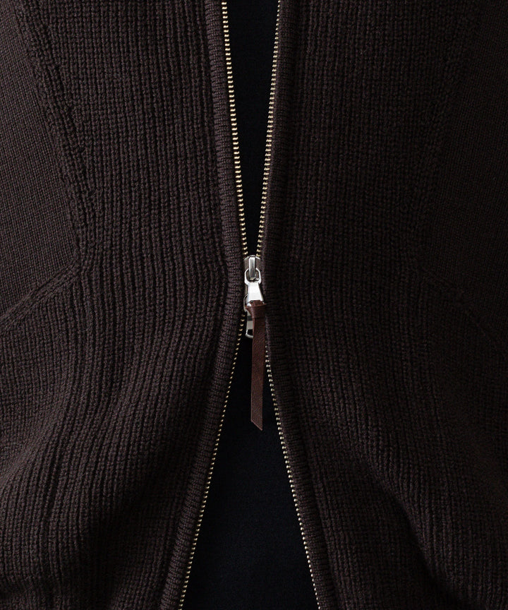 ANTHEM A アンセムエー BULKY WOOL KNIT ZIP BLOUSONのBROWN 公式通販サイトsession福岡セレクトショップ