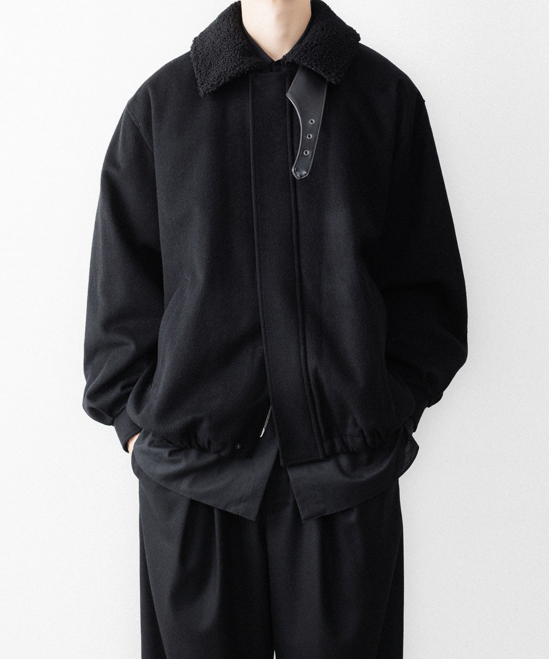 ssstein(シュタイン)のMOUTON COLLAR WOOL CASHMERE PADDED JACKET - BLACKの公式通販サイトsession福岡セレクトショップ