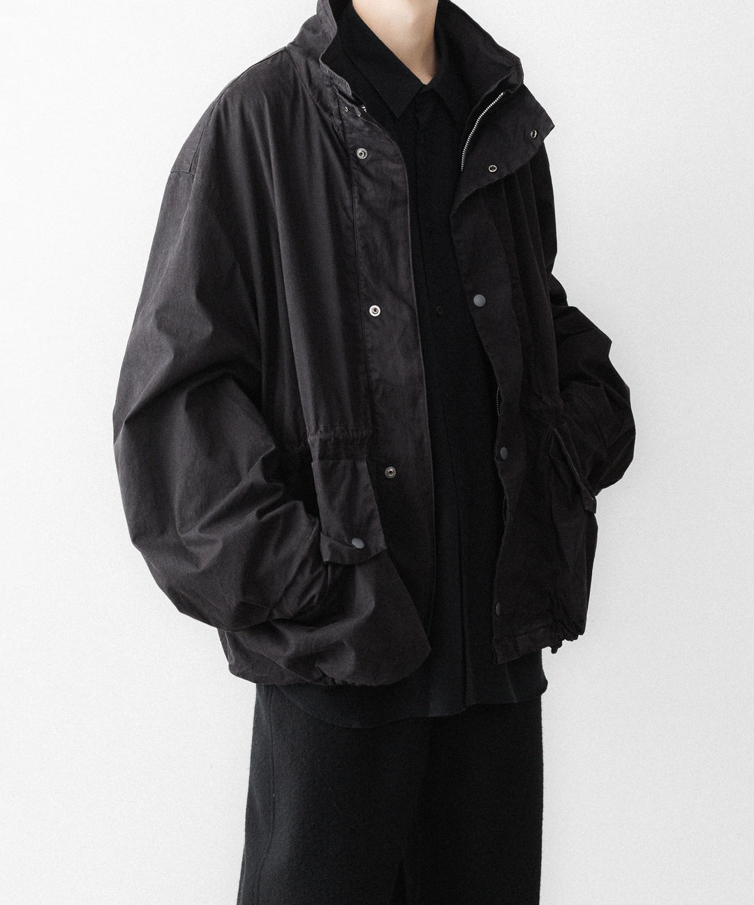 concause-コンコースのHALF MOUNTAIN COATのBLACK公式通販サイトsession福岡セレクトショップ