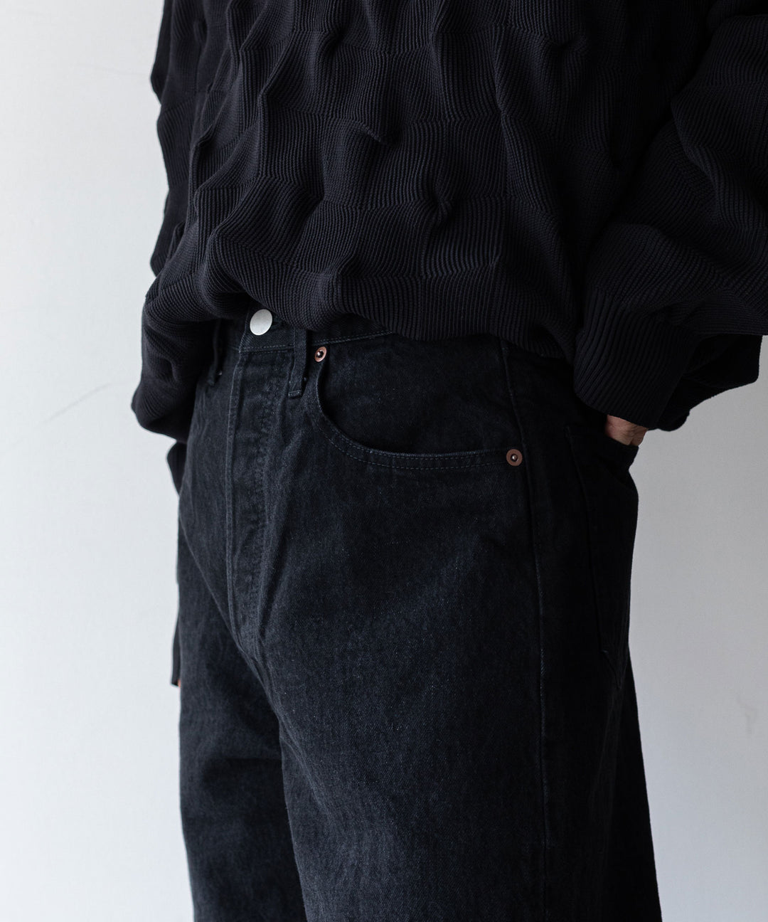 stein(シュタイン)の23AWコレクション5PK VINTAGE REPRODUCTION DENIM JEANSのBLACK