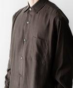 画像をギャラリービューアに読み込む, 【ssstein】CUPRO TWILL OVERSIZED LS SHIRT - DARK BROWN
