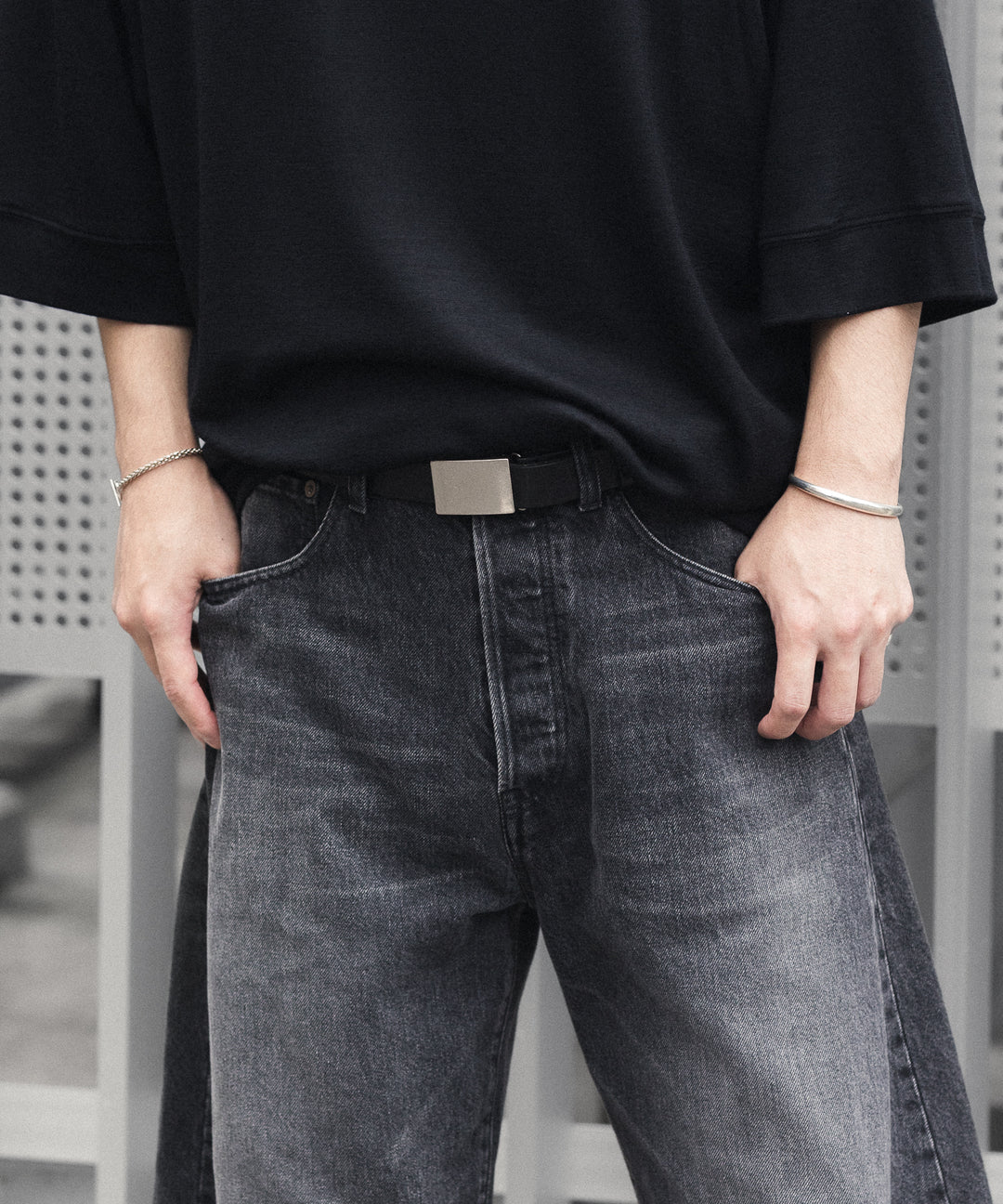 ssstein(シュタイン)のDEFORMATION WIDE DENIM PANTS - BLACKの公式通販サイトsession福岡セレクトショップ