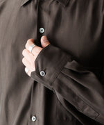 画像をギャラリービューアに読み込む, 【ssstein】CUPRO TWILL OVERSIZED LS SHIRT - DARK BROWN
