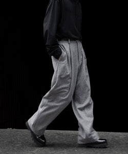 ssstein / シュタイン】W/CA BEAVER EASY WIDE TROUSERS - GREY | 公式