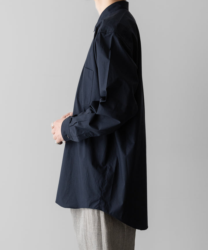 INTÉRIM(インテリム)のVINTAGE COTTON POPLIN L/S REGULAR COLLAR SHIRT - D.BLUEの公式通販サイトsession福岡セレクトショップ