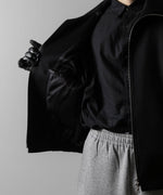 画像をギャラリービューアに読み込む, ssstein(シュタイン)のW/SI SATIN ZIP UP SHORT JACKET - BLACKの公式通販サイトsession福岡セレクトショップ
