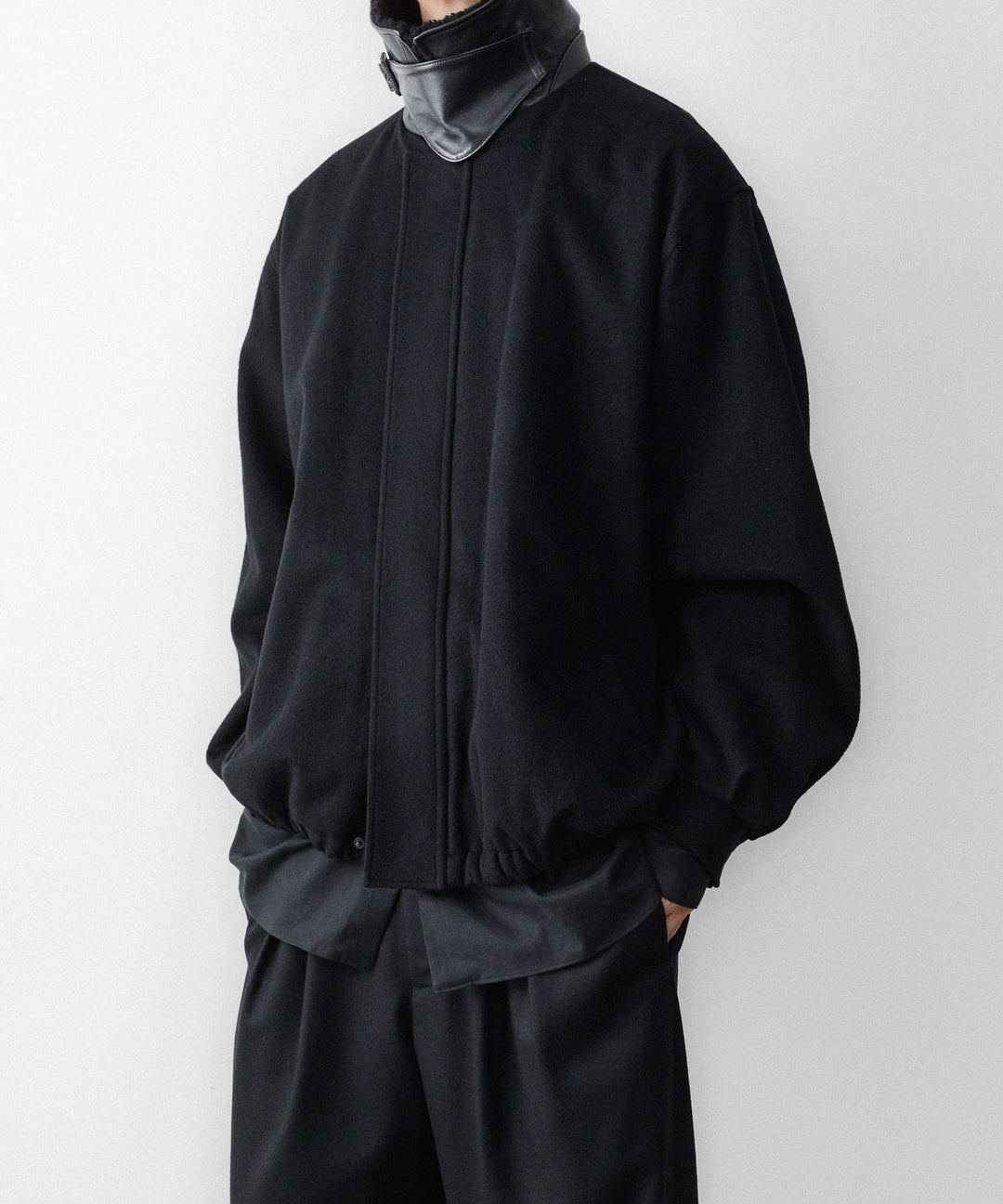 ssstein(シュタイン)のMOUTON COLLAR WOOL CASHMERE PADDED JACKET - BLACKの公式通販サイトsession福岡セレクトショップ