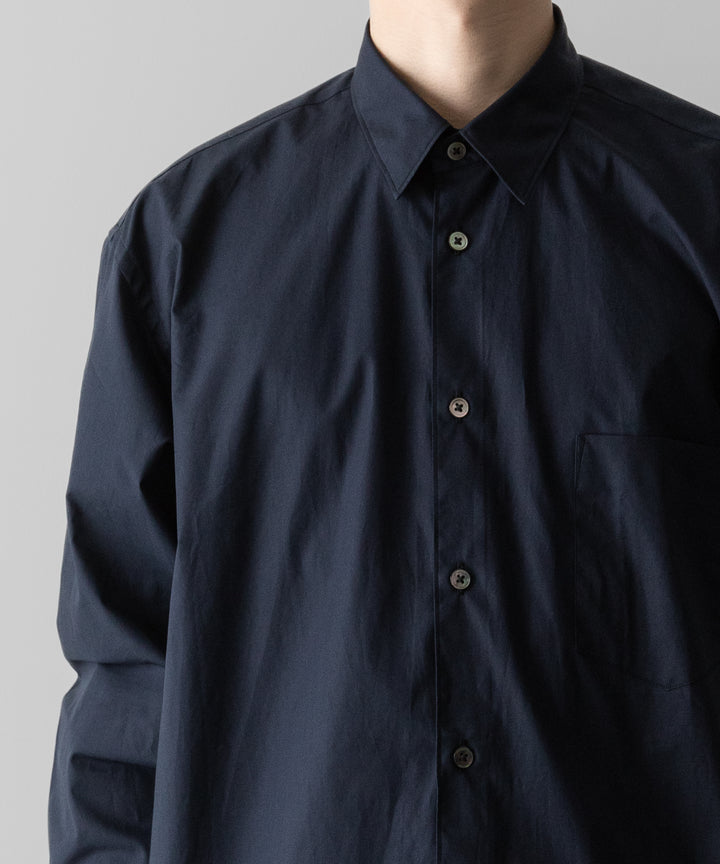 INTÉRIM(インテリム)のVINTAGE COTTON POPLIN L/S REGULAR COLLAR SHIRT - D.BLUEの公式通販サイトsession福岡セレクトショップ