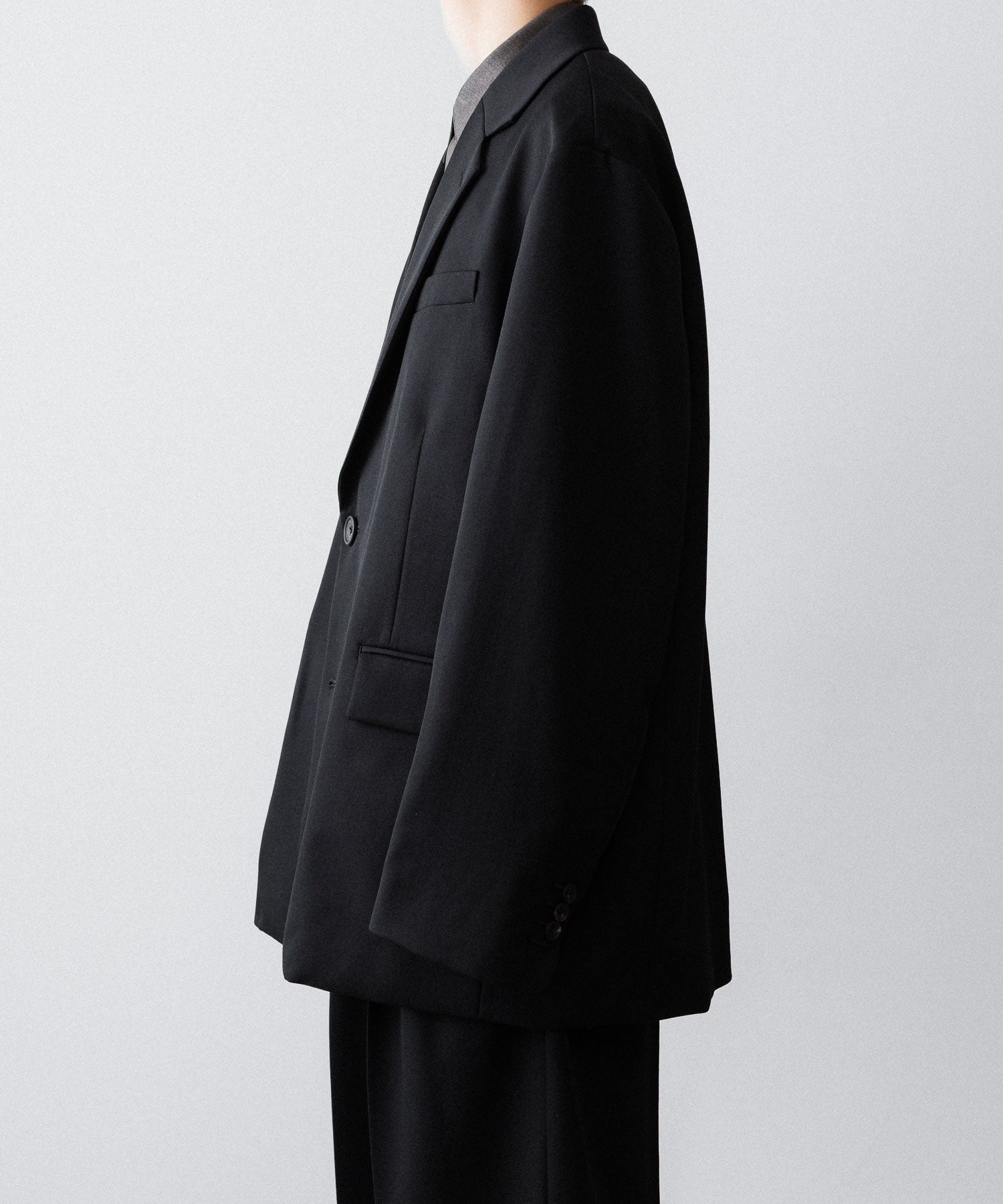 ssstein(シュタイン)のOVERSIZED SINGLE BREASTED JACKET (2/60 WOOL GABARDINE) - BLACKの公式通販サイトsession福岡セレクトショップ