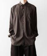 画像をギャラリービューアに読み込む, 【ssstein】CUPRO TWILL OVERSIZED LS SHIRT - DARK BROWN

