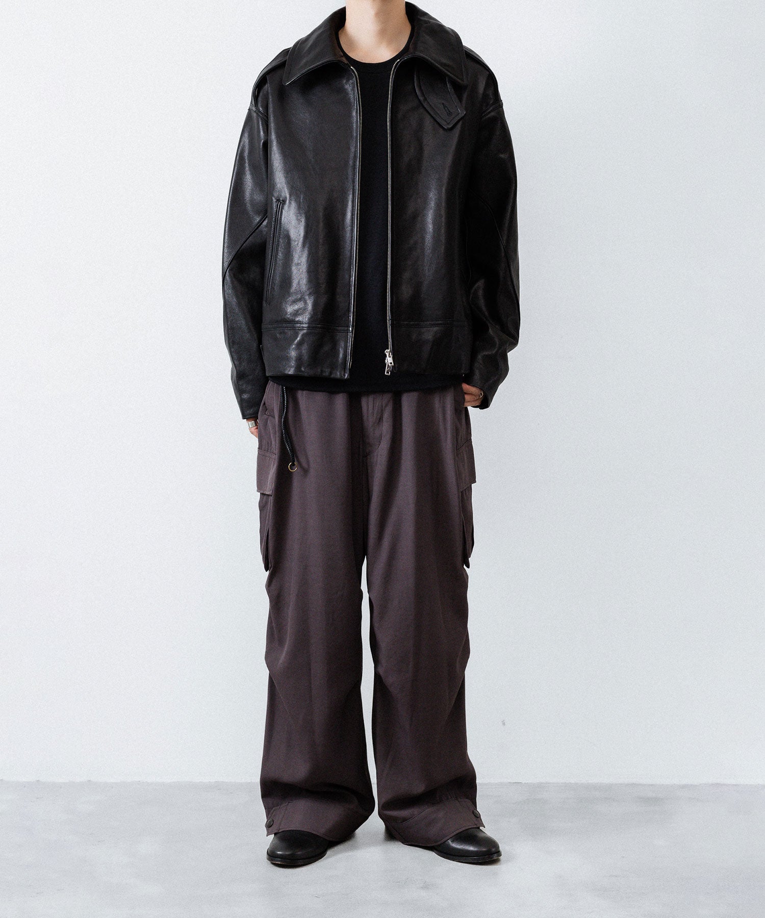 【ANTHEM A】PIGMENT AND DYE NO-BRAINER CARGO PANTS - DUSTY BROWN