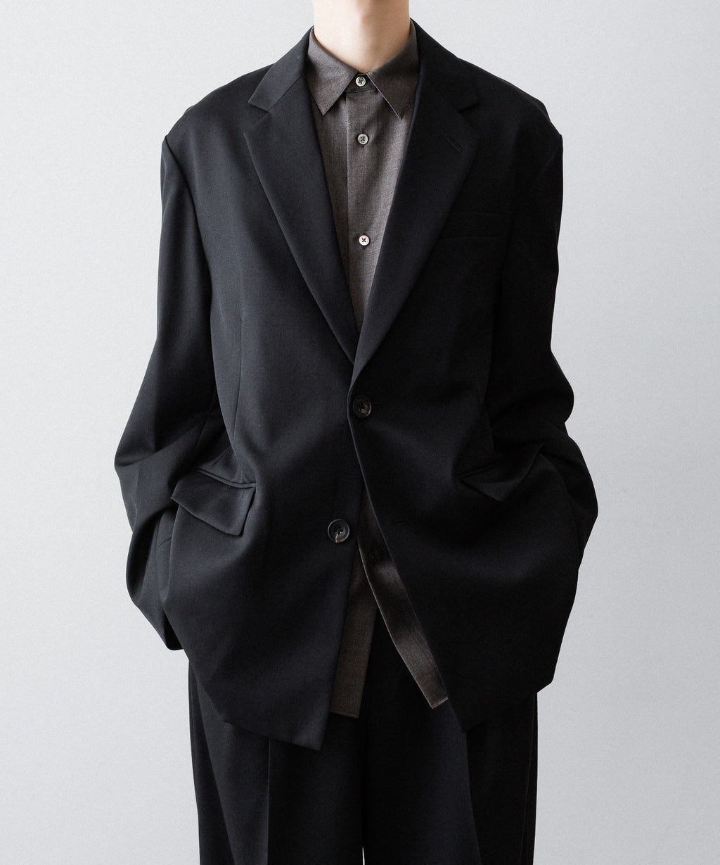ssstein(シュタイン)のOVERSIZED SINGLE BREASTED JACKET (2/60 WOOL GABARDINE) - BLACKの公式通販サイトsession福岡セレクトショップ
