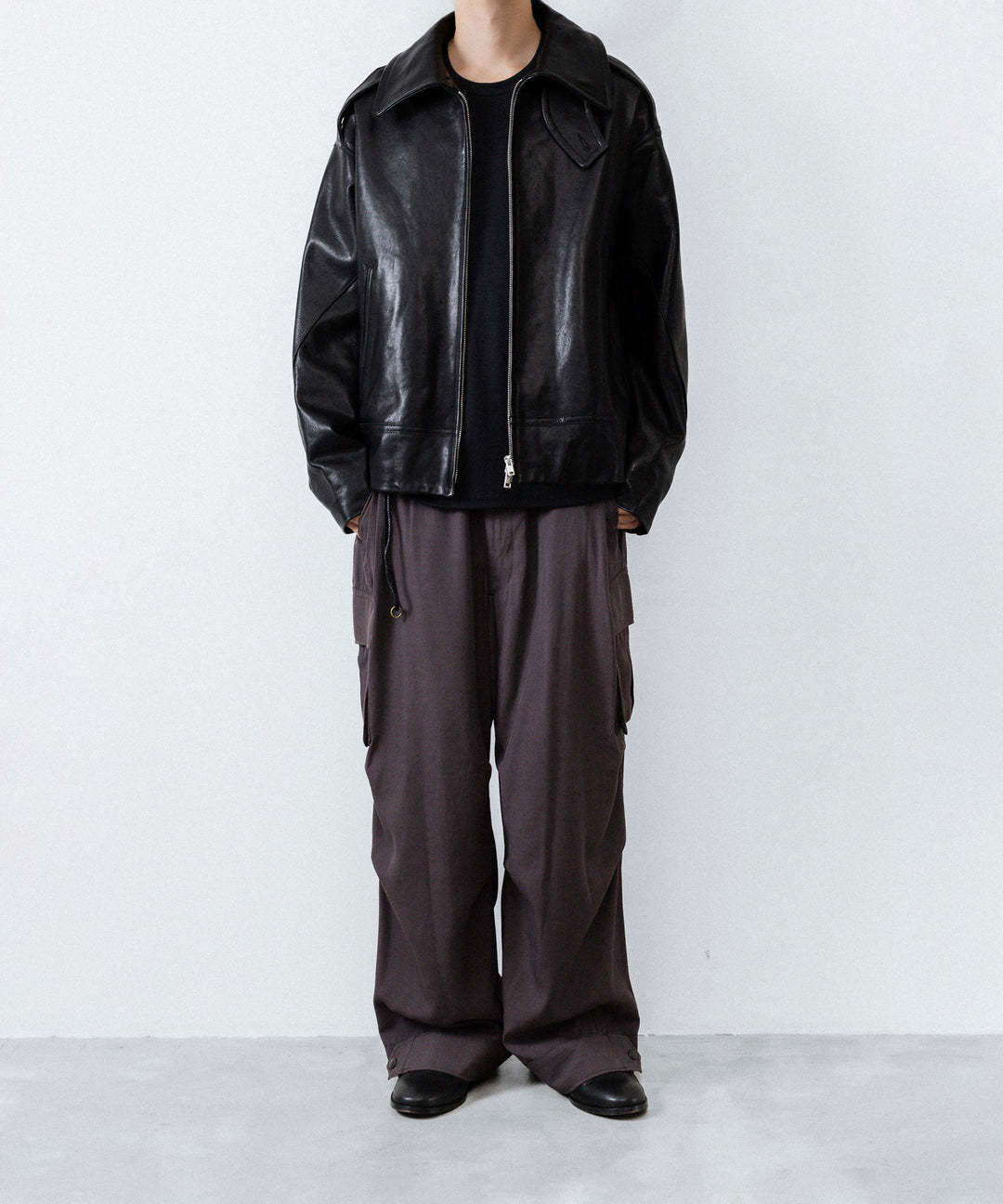 ANTHEM A アンセムエー LAMB LEATHER MILITARY BLOUSONのBLACK 公式通販サイトsession福岡セレクトショップ