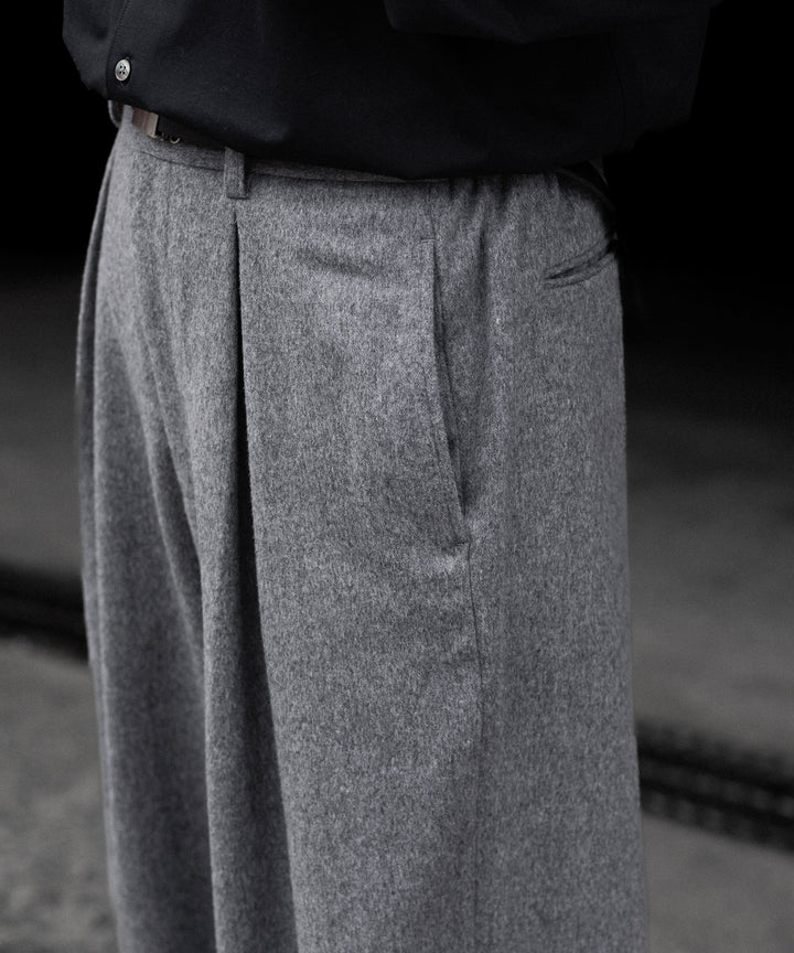 ssstein(シュタイン)のW/CA BEAVER EASY WIDE TROUSERS - GREYの公式通販サイトsession福岡セレクトショップ
