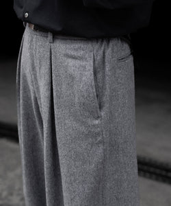 ssstein / シュタイン】W/CA BEAVER EASY WIDE TROUSERS - GREY | 公式