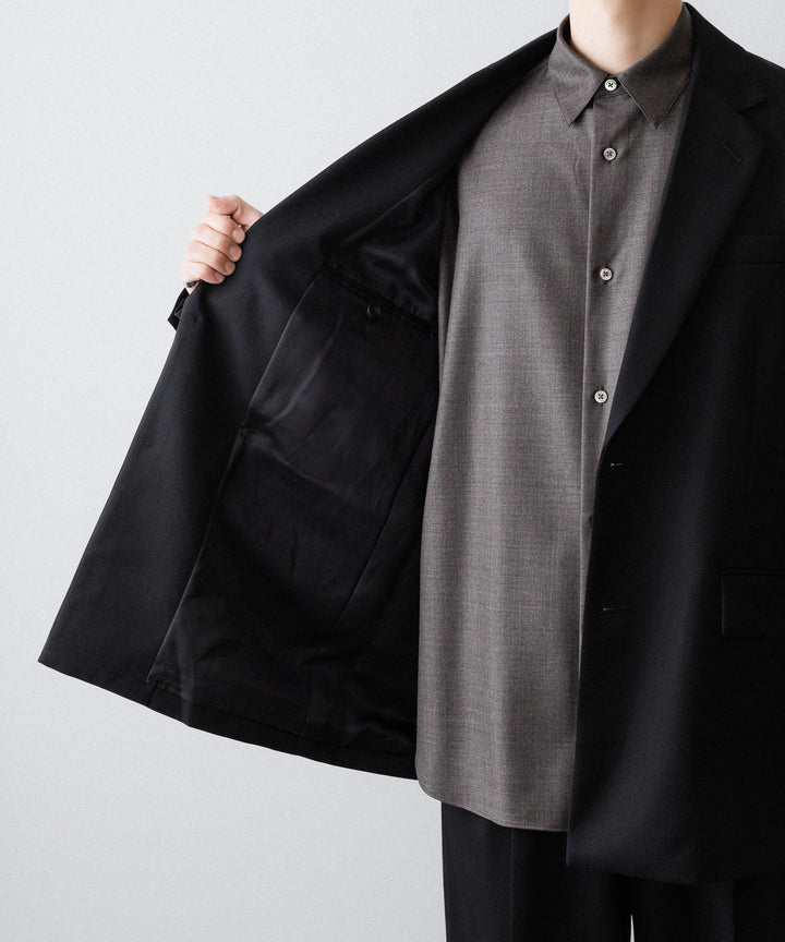ssstein(シュタイン)のOVERSIZED SINGLE BREASTED JACKET (2/60 WOOL GABARDINE) - BLACKの公式通販サイトsession福岡セレクトショップ