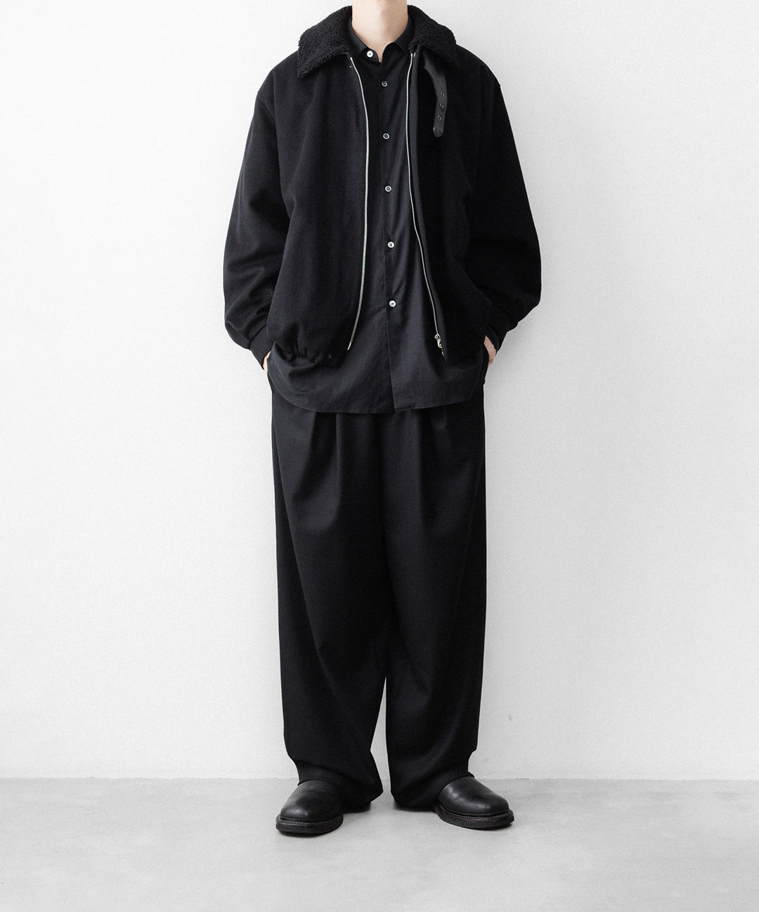 ssstein(シュタイン)のMOUTON COLLAR WOOL CASHMERE PADDED JACKET - BLACKの公式通販サイトsession福岡セレクトショップ