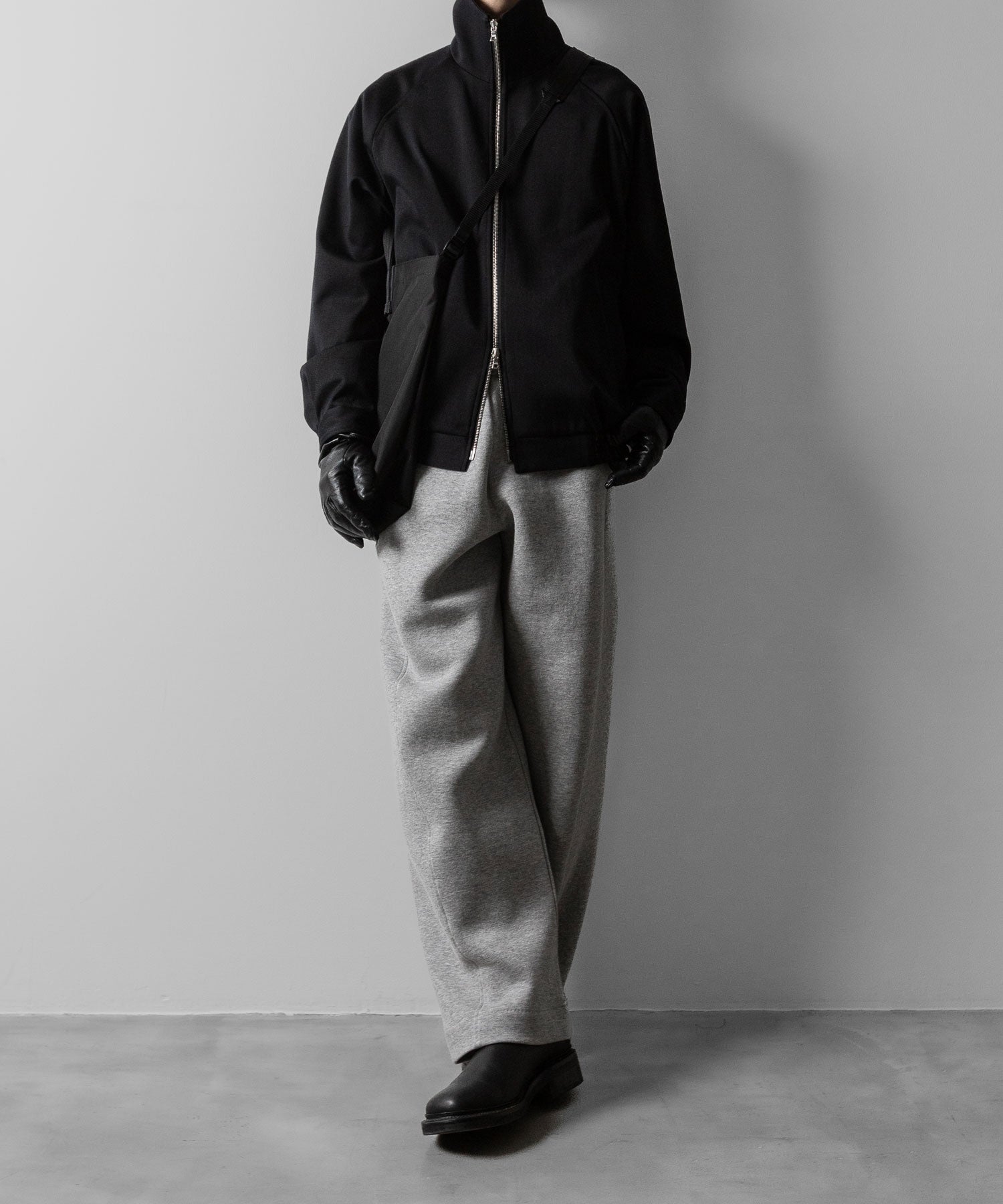 ssstein(シュタイン)のW/SI SATIN ZIP UP SHORT JACKET - BLACKの公式通販サイトsession福岡セレクトショップ