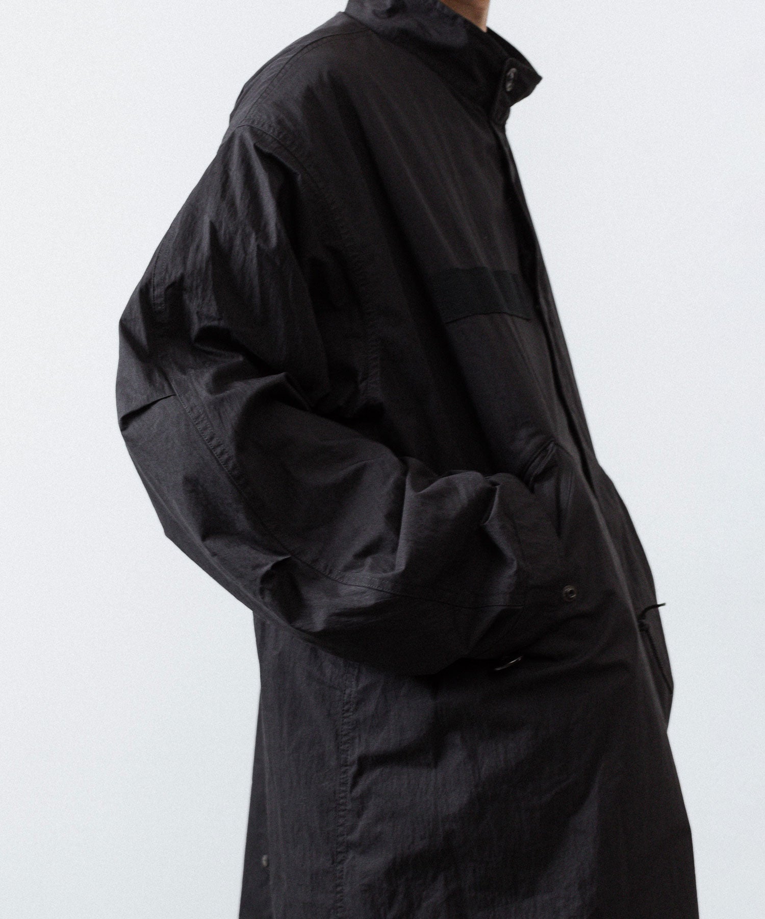 ANTHEM A アンセムエー NYLON COTTON MILITARY OVER COATのBLACK公式通販サイトsession福岡セレクトショップ