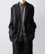 画像をギャラリービューアに読み込む, ssstein(シュタイン)のOVERSIZED SINGLE BREASTED JACKET (2/60 WOOL GABARDINE) - BLACKの公式通販サイトsession福岡セレクトショップ

