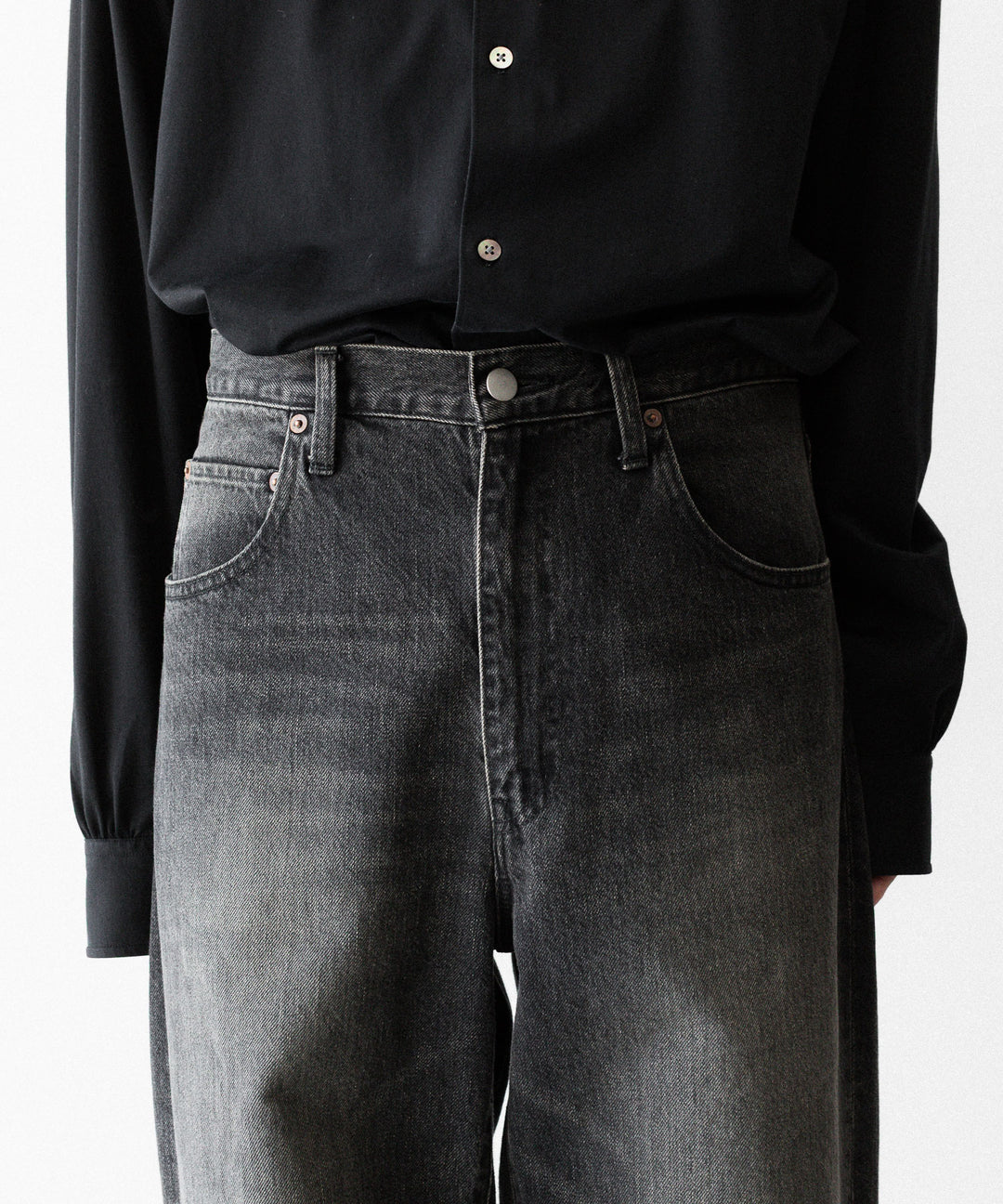 ssstein(シュタイン)のWIDE DENIM JEANS - BLACKの公式通販サイトsession福岡セレクトショップ