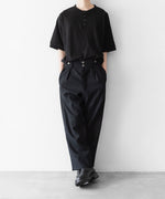 画像をギャラリービューアに読み込む, INTÉRIM - インテリムのEXTRA FINE MERINO WOOL JERSEY HENRY OVER S/S TEEのBLACK公式通販サイトsession福岡セレクトショップ
