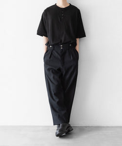美品 INTÉRIM FINE MERINO WOOL JERSEY HENRY INTÉRIM/インテリム】 EXTRA FINE MERINO WOOL JERSEY HENRY OVER S/S