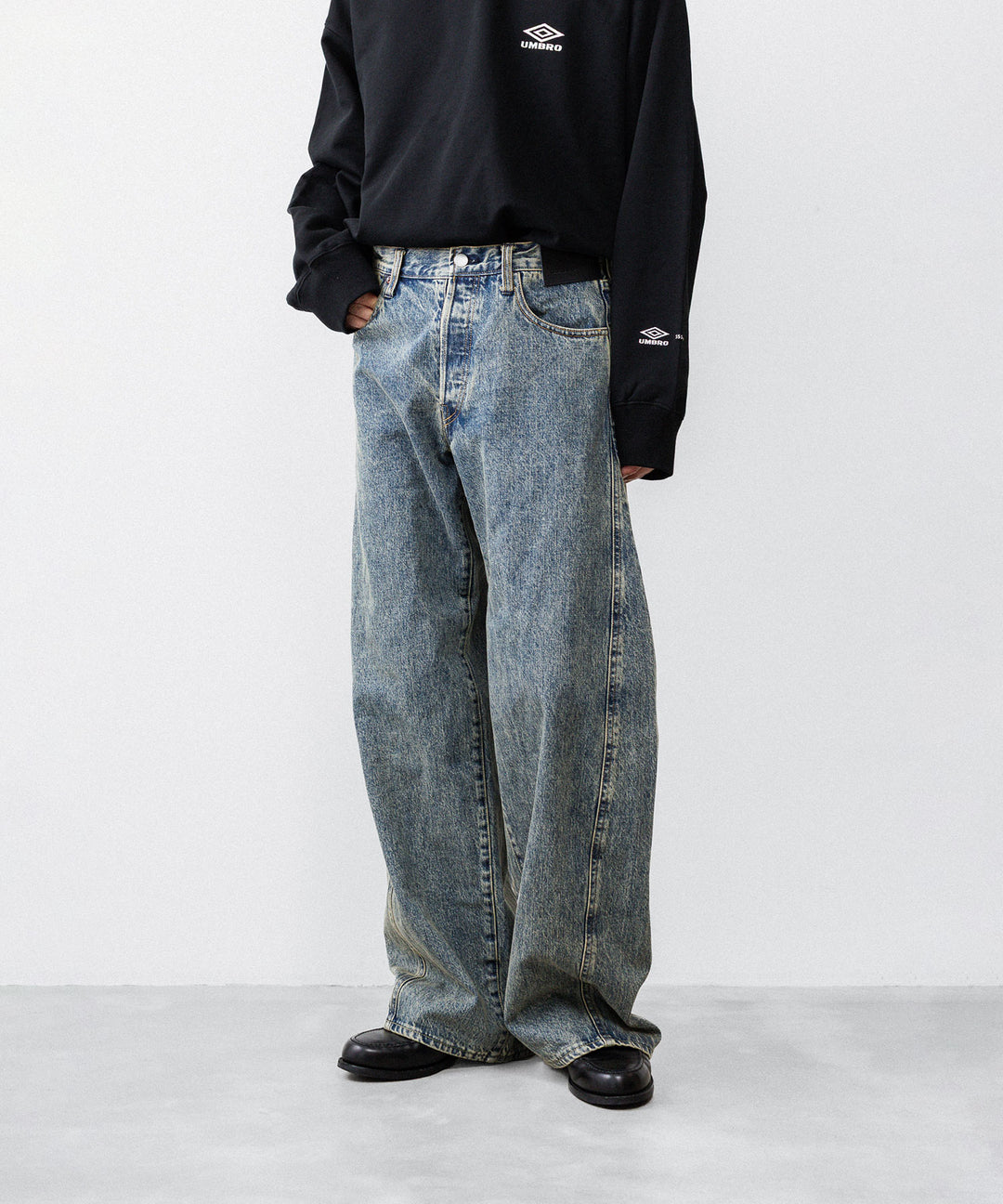 ssstein×UMBRO(シュタイン×アンブロ)のDEFORMATION WIDE DENIM JEANS - INDIGOの公式通販サイトsession福岡セレクトショップ