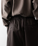 画像をギャラリービューアに読み込む, 【ssstein】 WIDE EASY SHORT TROUSERS - DARK BROWN
