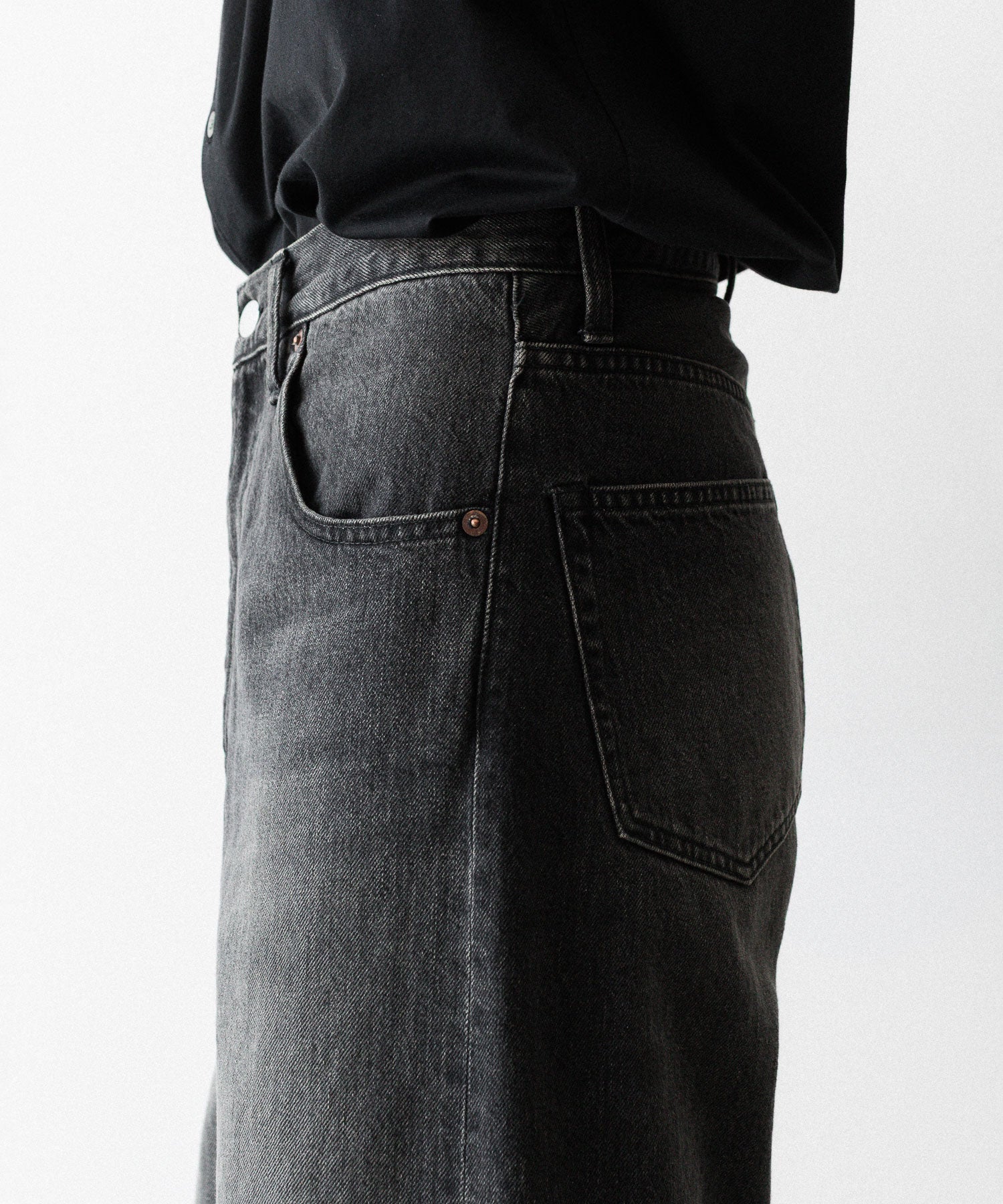 ssstein / シュタイン】WIDE DENIM JEANS - BLACK | 公式通販サイト