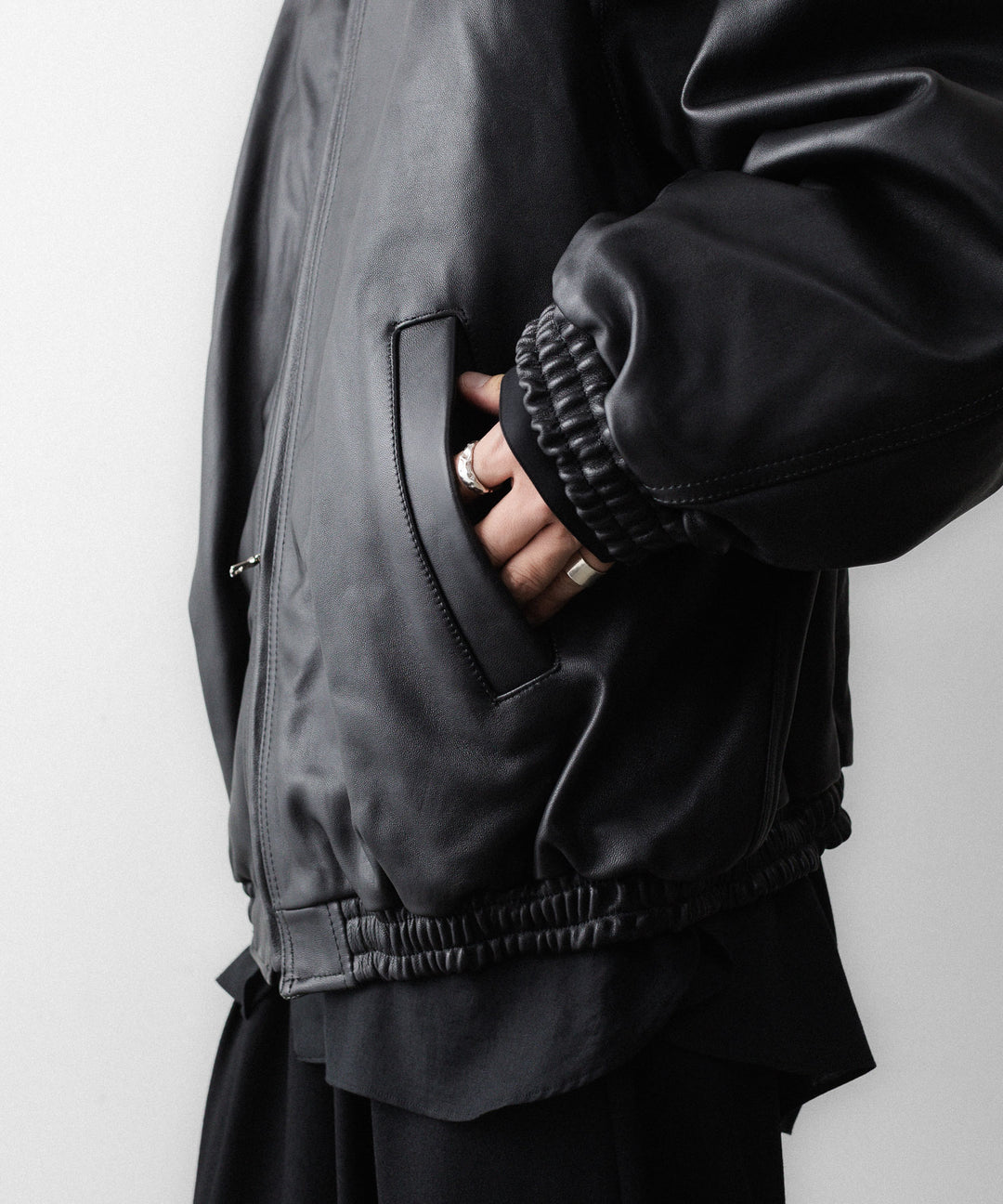 ssstein(シュタイン)のSHEEP LEATHER STAND COLLAR JACKET - BLACKの公式通販サイトsession福岡セレクトショップ