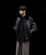 画像をギャラリービューアに読み込む, ssstein(シュタイン)のMOUTON COLLAR SHEEP LEATHER ZIP JACKET - BLACKの公式通販サイトsession福岡セレクトショップ
