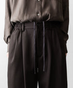 画像をギャラリービューアに読み込む, 【ssstein】 WIDE EASY SHORT TROUSERS - DARK BROWN
