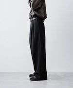 画像をギャラリービューアに読み込む, ssstein(シュタイン)のLONG WIDE TROUSERS (2/60 WOOL GABARDINE) - BLACKの公式通販サイトsession福岡セレクトショップ
