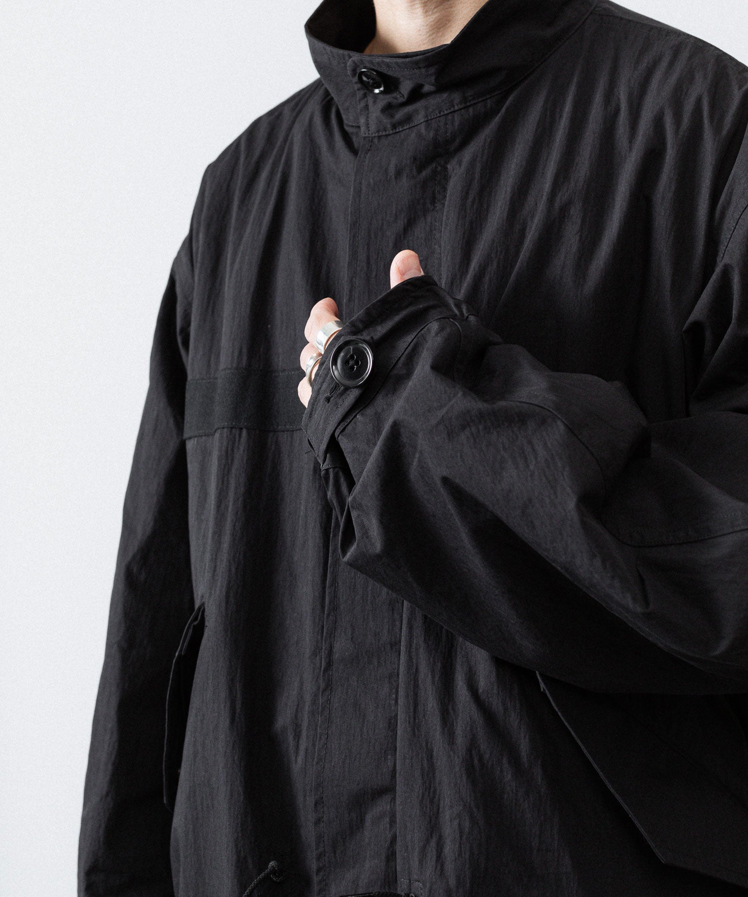 ANTHEM A アンセムエー NYLON COTTON MILITARY OVER COATのBLACK公式通販サイトsession福岡セレクトショップ