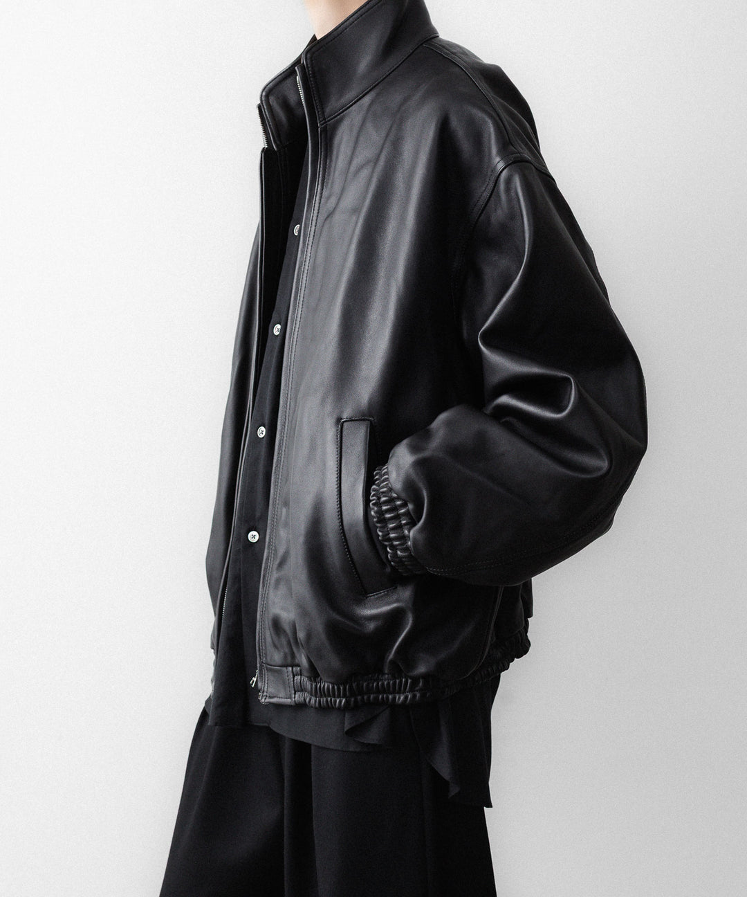 ssstein(シュタイン)のSHEEP LEATHER STAND COLLAR JACKET - BLACKの公式通販サイトsession福岡セレクトショップ