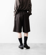 画像をギャラリービューアに読み込む, 【ssstein】 WIDE EASY SHORT TROUSERS - DARK BROWN
