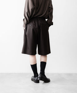 ssstein / シュタイン】WIDE EASY SHORT TROUSERS - DARK BROWN | 公式