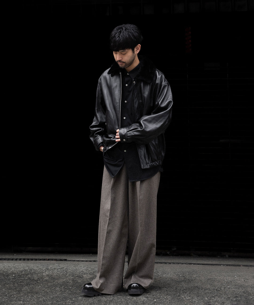 ssstein(シュタイン)のWOOL DOESKIN EXTRA WIDE TROUSERS - TAUPEの公式通販サイトsession福岡セレクトショップ