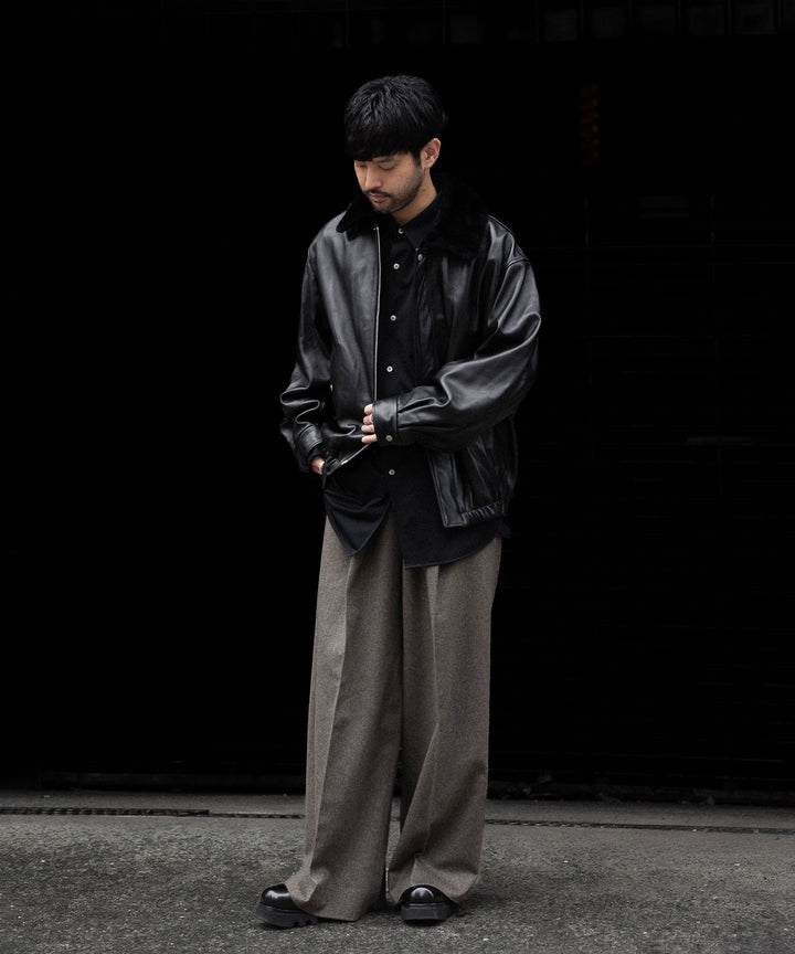 ssstein(シュタイン)のWOOL DOESKIN EXTRA WIDE TROUSERS - TAUPEの公式通販サイトsession福岡セレクトショップ