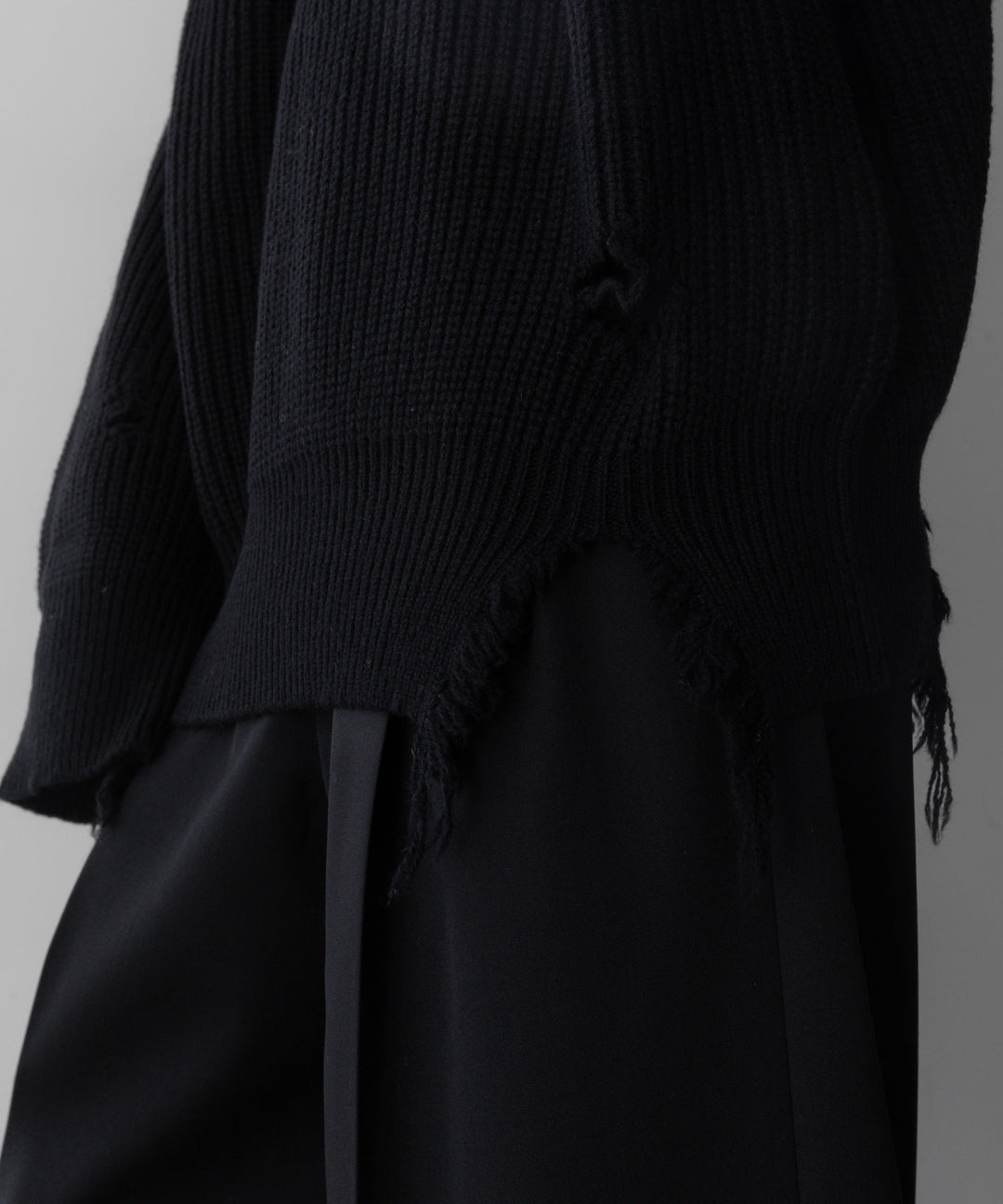 stein(シュタイン)の24SSコレクションMILLED DAMAGE KNIT LSのBLACK 公式通販サイトsession福岡セレクトショップ