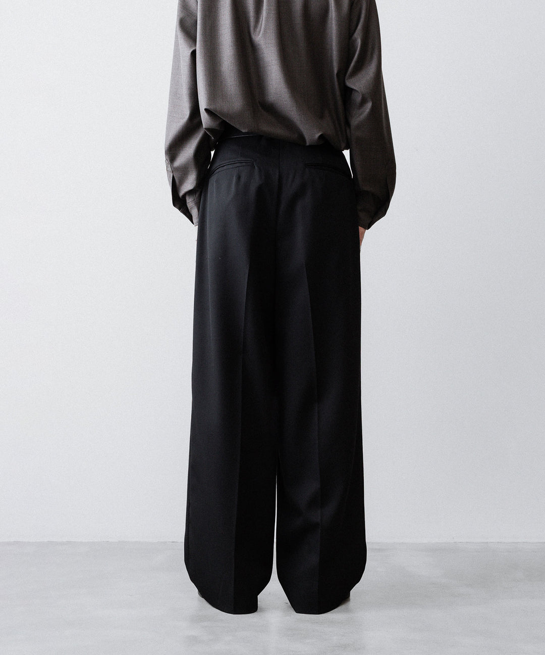 ssstein(シュタイン)のLONG WIDE TROUSERS (2/60 WOOL GABARDINE) - BLACKの公式通販サイトsession福岡セレクトショップ