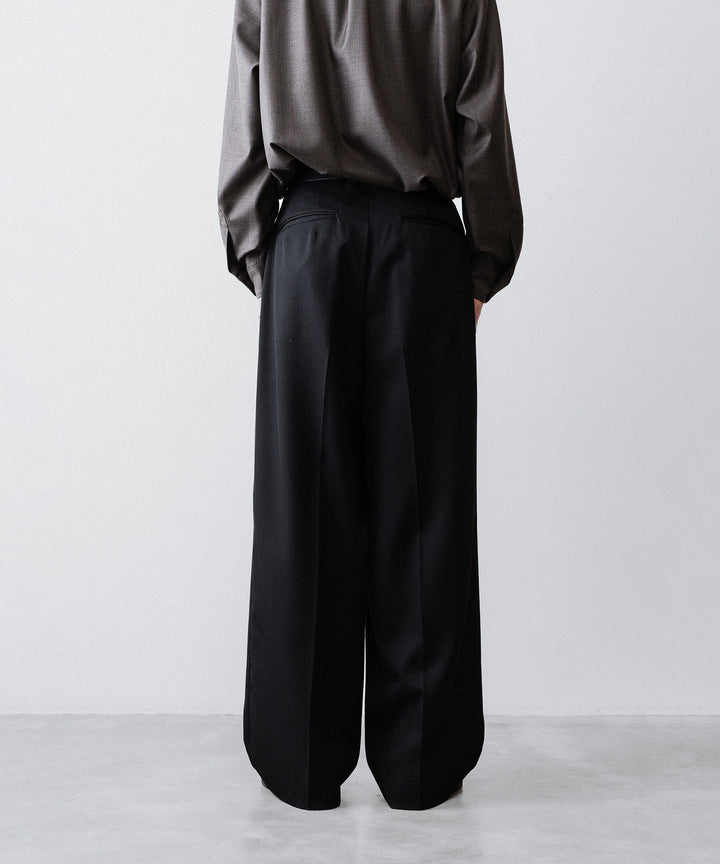 ssstein(シュタイン)のLONG WIDE TROUSERS (2/60 WOOL GABARDINE) - BLACKの公式通販サイトsession福岡セレクトショップ