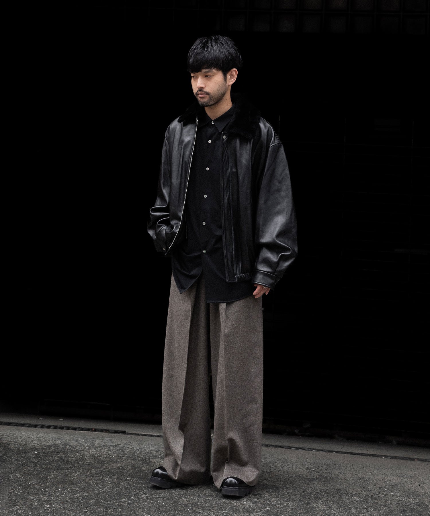 ssstein / シュタイン】MOUTON COLLAR SHEEP LEATHER ZIP JACKET ssstein / シュタイン】MOUTON COLLAR SHEEP LEATHER ZIP JACKET
