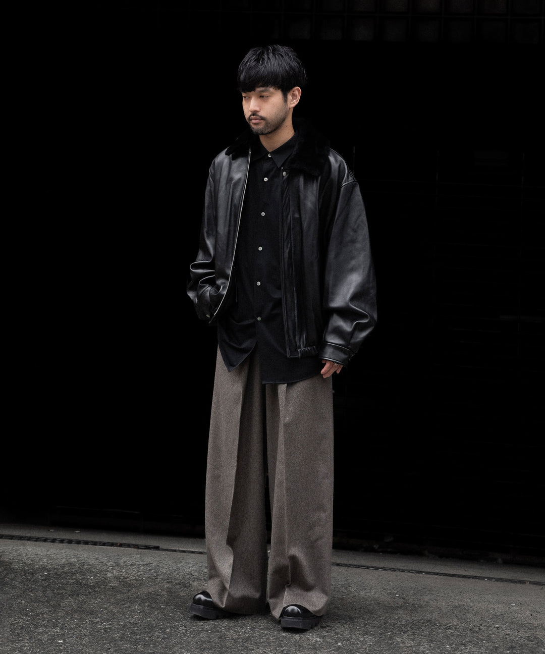 ssstein(シュタイン)のMOUTON COLLAR SHEEP LEATHER ZIP JACKET - BLACKの公式通販サイトsession福岡セレクトショップ