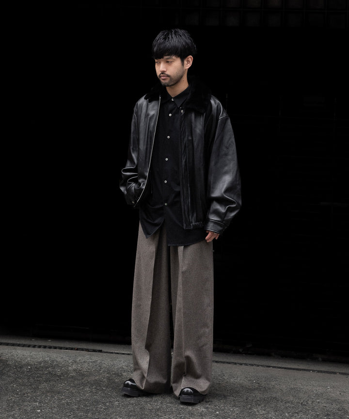 ssstein(シュタイン)のMOUTON COLLAR SHEEP LEATHER ZIP JACKET - BLACKの公式通販サイトsession福岡セレクトショップ