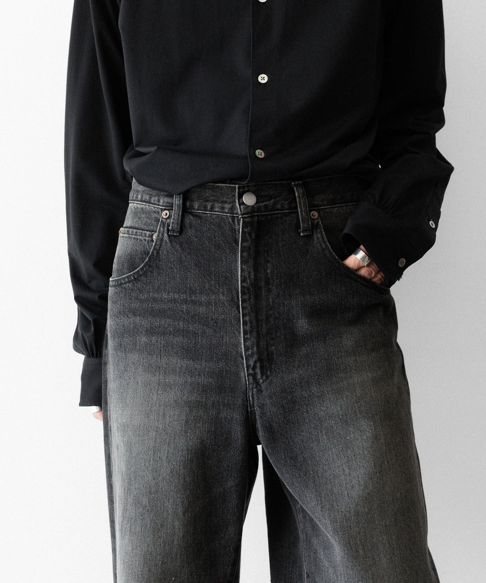ssstein(シュタイン)のWIDE DENIM JEANS - BLACKの公式通販サイトsession福岡セレクトショップ